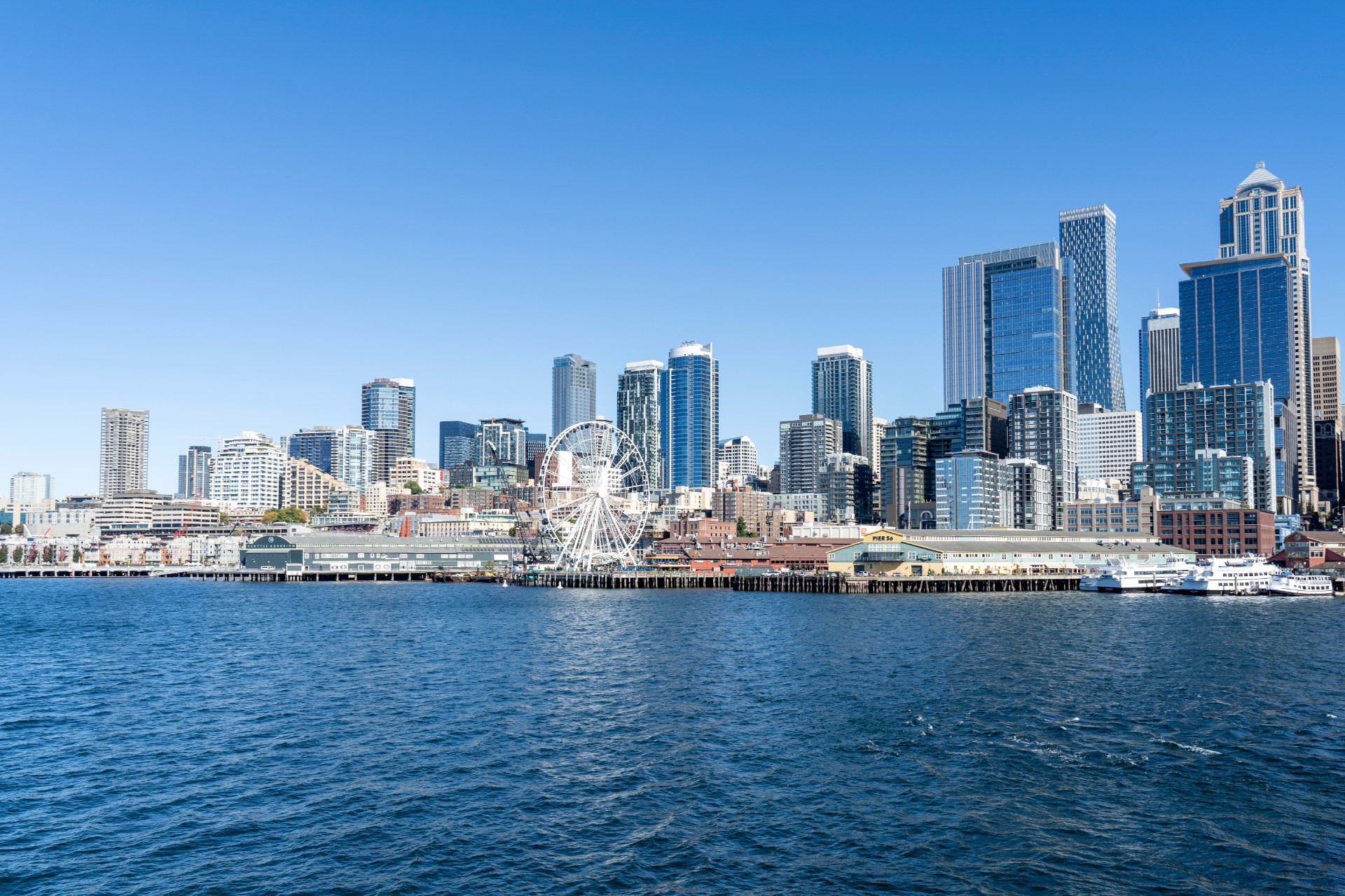 The scene at the dock in Seattle