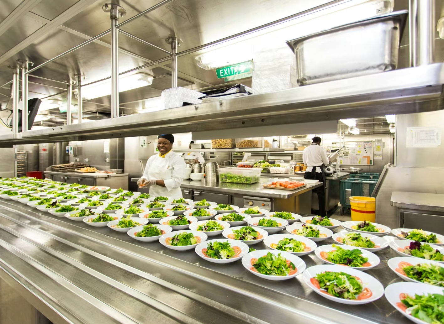 Massive Cruise Ship Kitchens